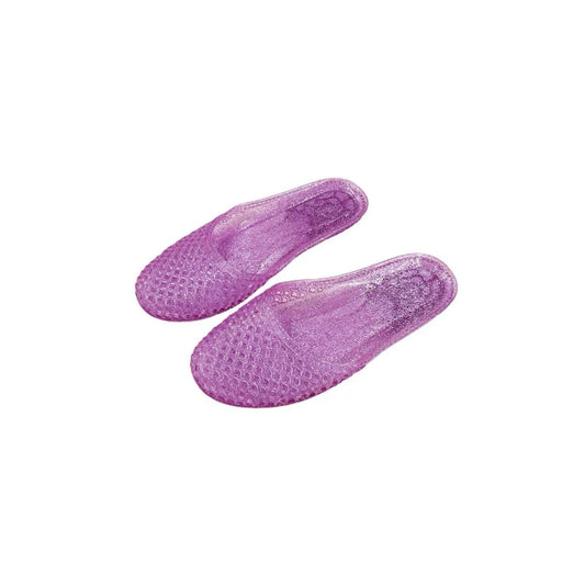 Round Toe Flats Slippers Purple