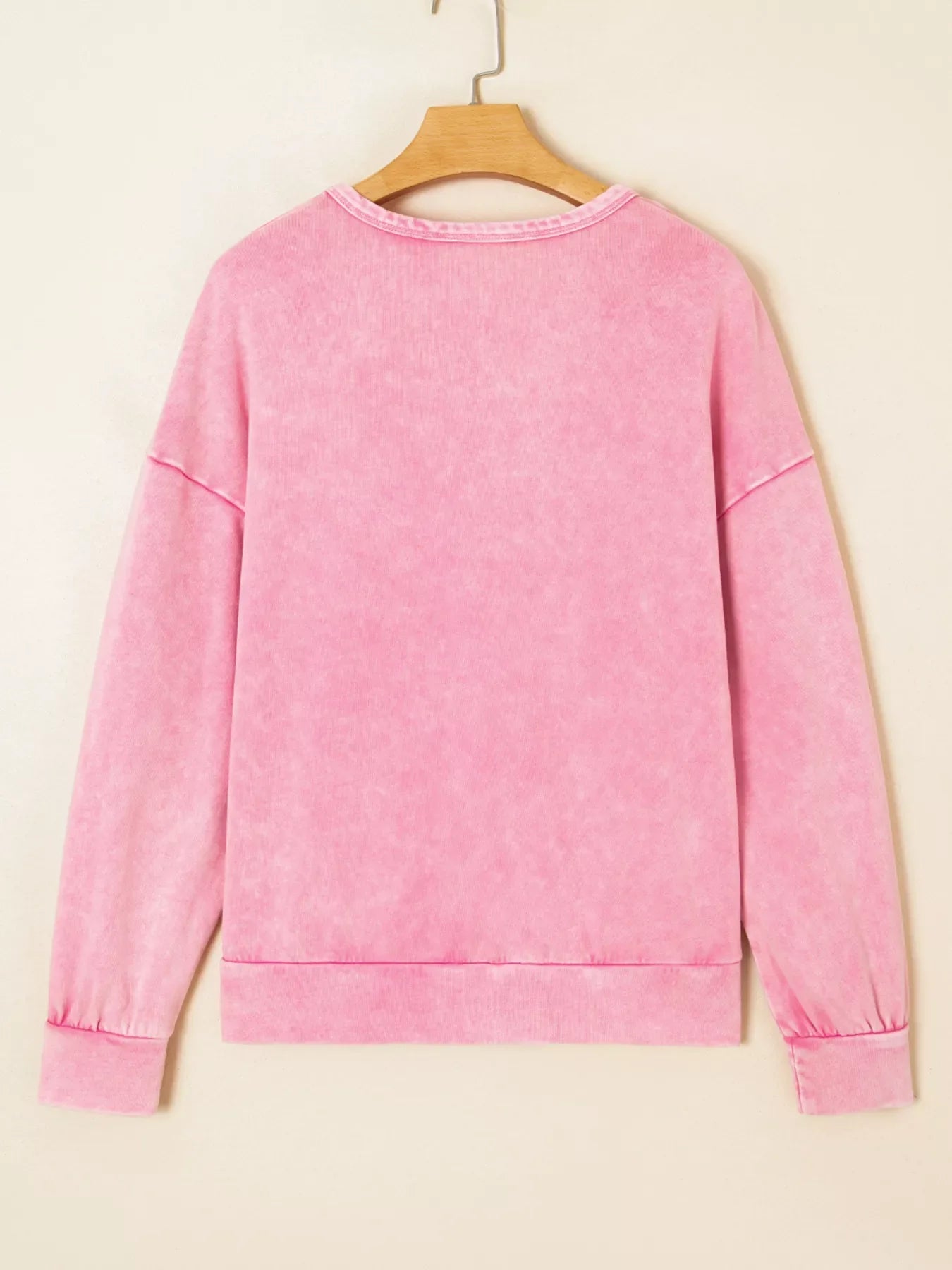 Mineral Wash Bow Patchwork Sweatshirt