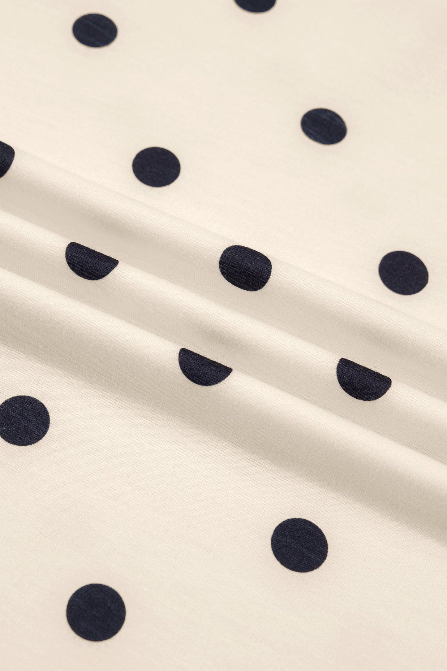 Polka Dot Loose Tee & Drawstring Shorts Set