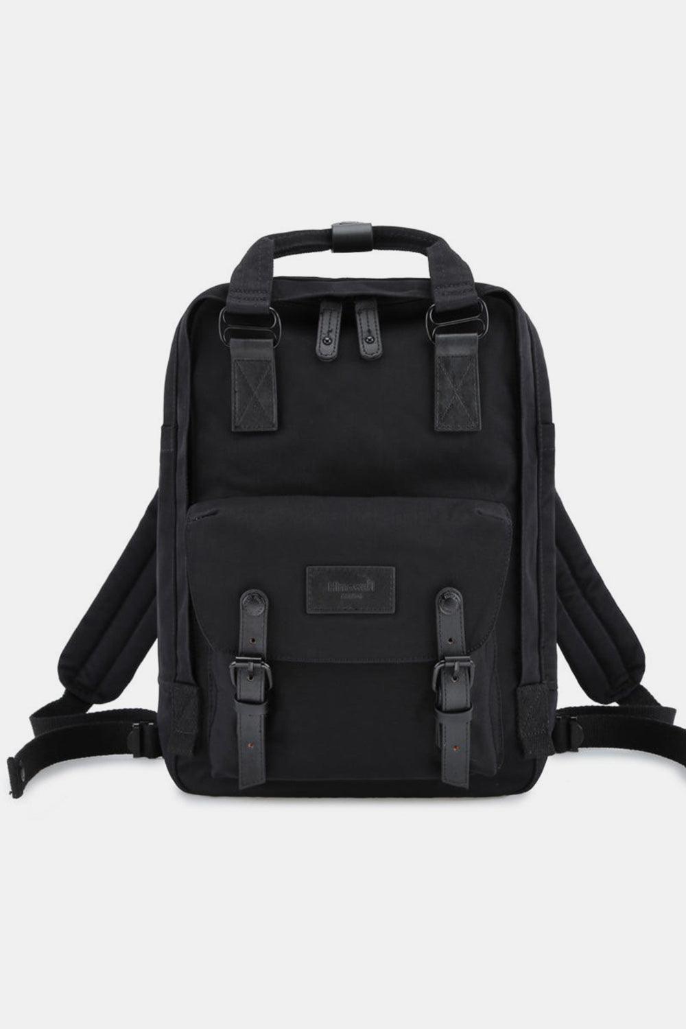 Himawari Contrast Waterproof Nylon Backpack Bag Black One Size