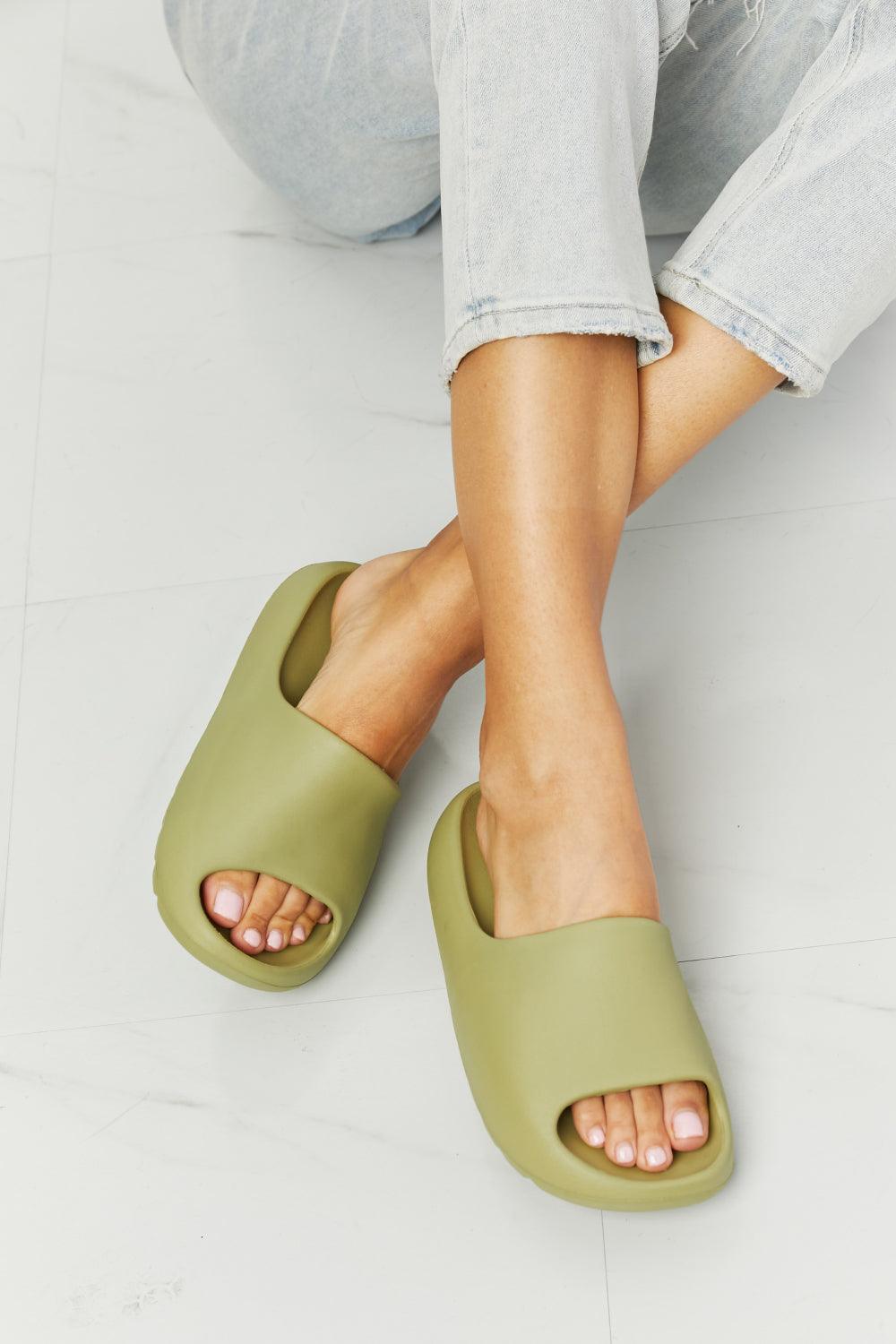 NOOK JOI In My Comfort Zone Slides in Green Sage