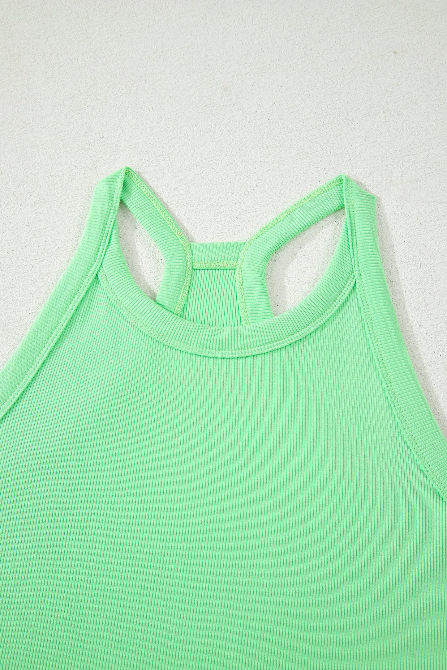Sky Blue Slim Tank Top Elastic Waist Mini Skort 2pcs Outfit