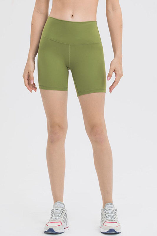 Millennia High Waist Training Shorts Green