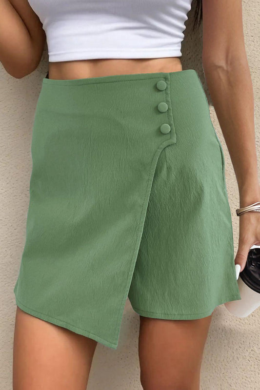 Perfee High Waist Skort Green