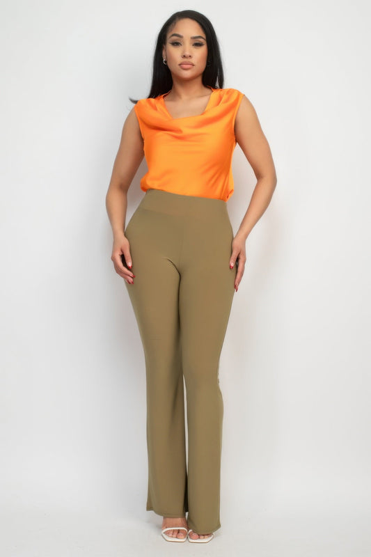 Size Small Fit And Flare Elastic Casual Pants