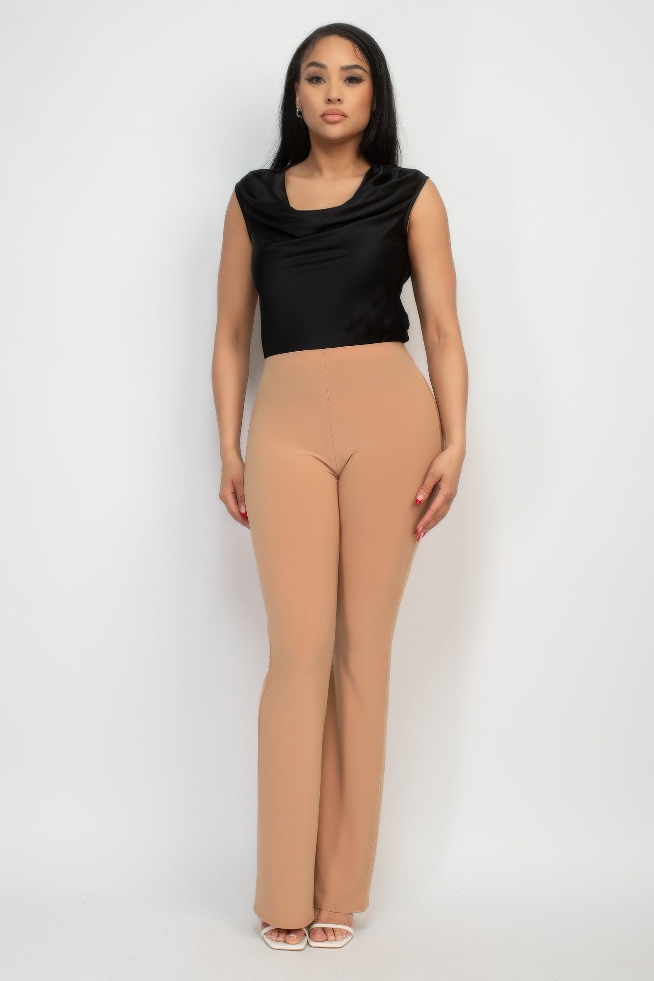 Size Small Fit And Flare Elastic Casual Pants