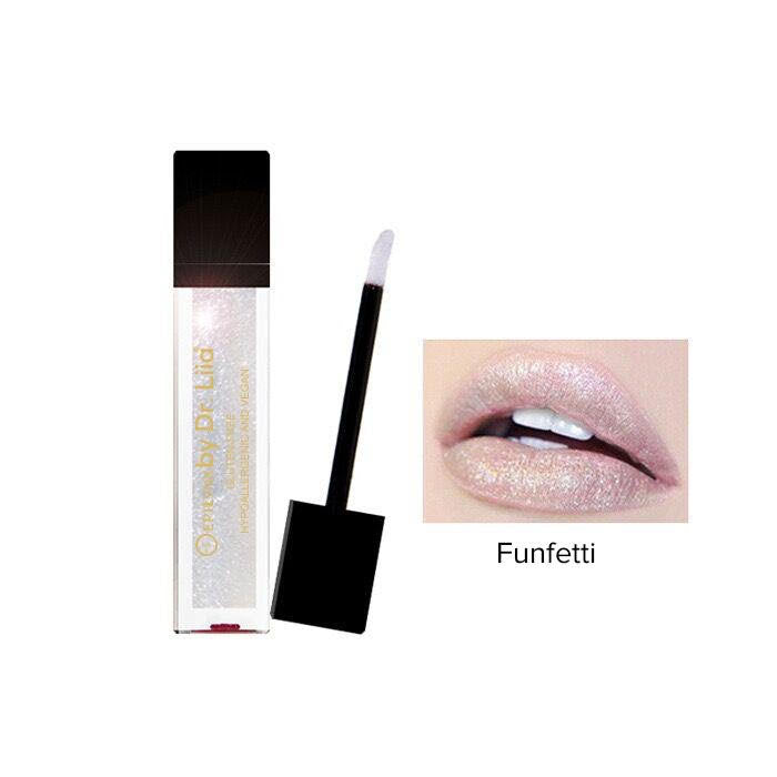 Color Intense Lipstick and Lip Gloss - For Plump and Moist Lips Funfetti (Gloss)