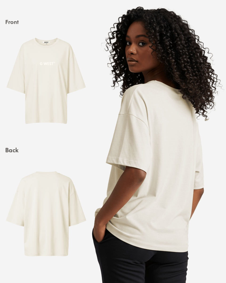 G West Womens Heavyweight Logo Wear Oversized T-Shirt