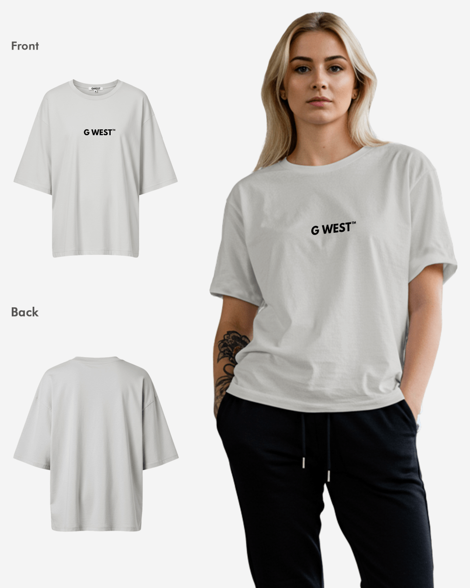 G West Womens Heavyweight Logo Wear Oversized T-Shirt