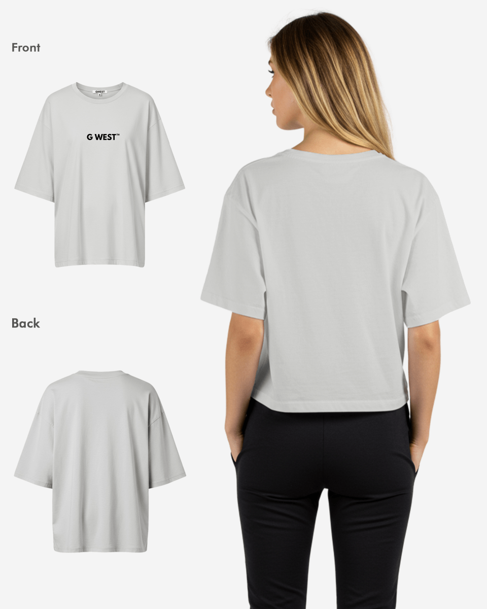 G West Womens Heavyweight Logo Wear Oversized T-Shirt