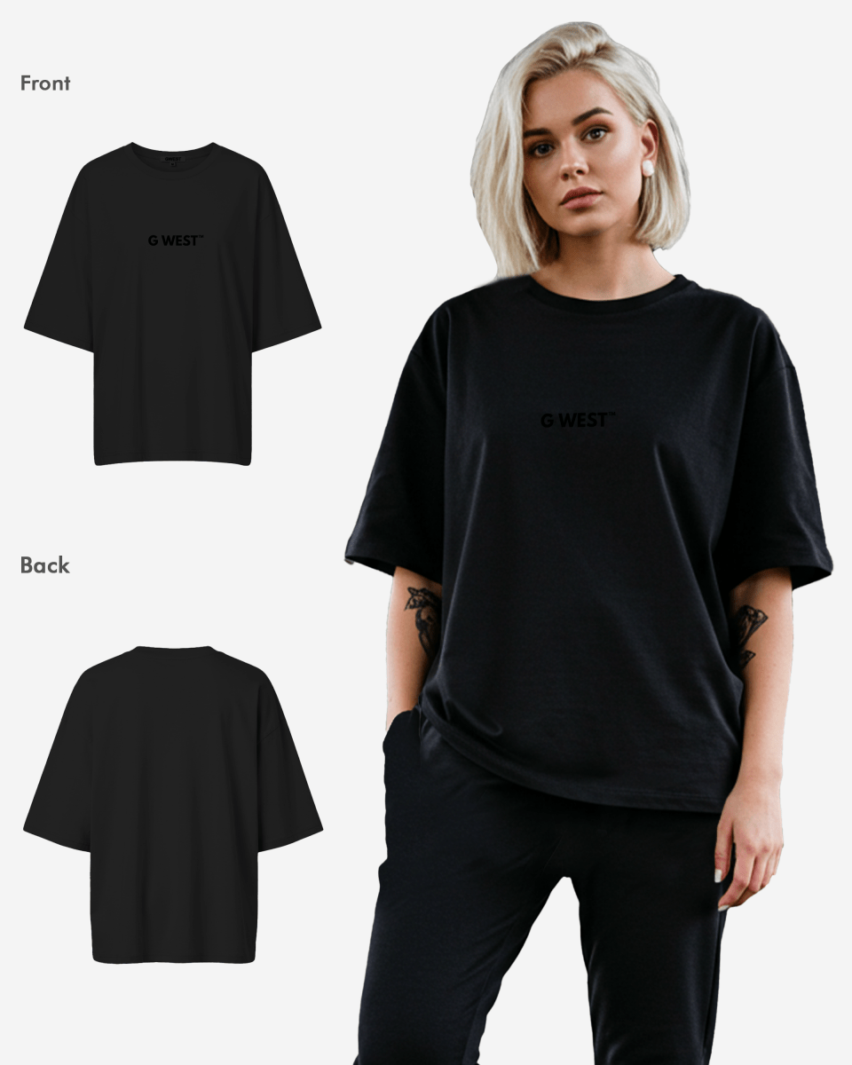 G West Womens Heavyweight Logo Wear Oversized T-Shirt