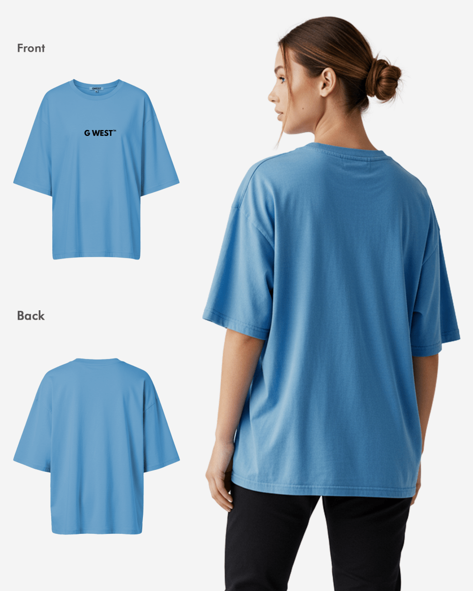 G West Womens Heavyweight Logo Wear Oversized T-Shirt