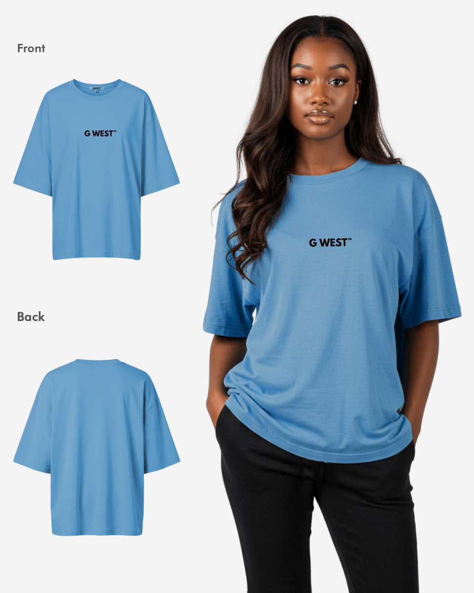G West Womens Heavyweight Logo Wear Oversized T-Shirt