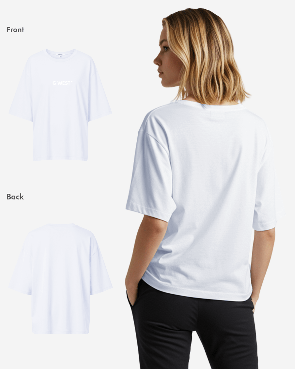 G West Womens Heavyweight Logo Wear Oversized T-Shirt