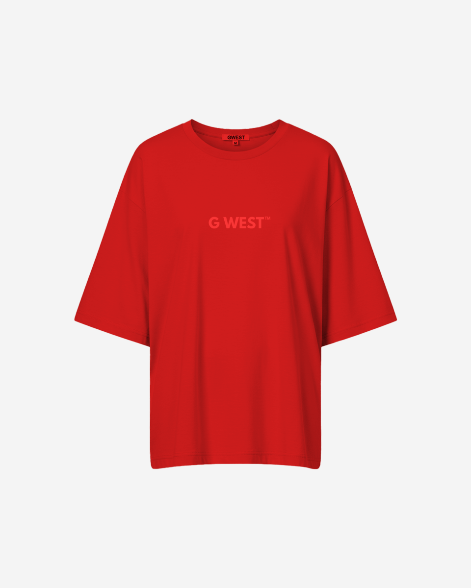 G West Womens Heavyweight Logo Wear Oversized T-Shirt