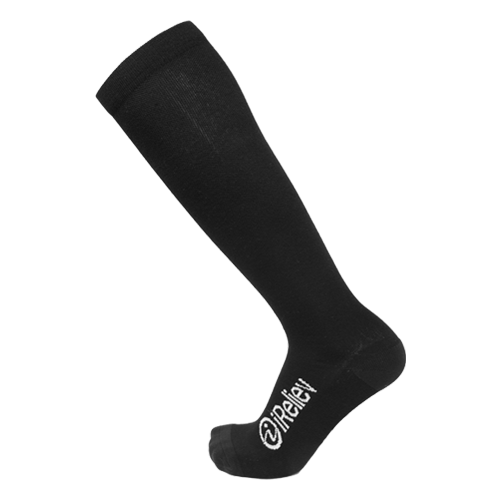 Bamboo Anti-Fatigue Compression Socks Knee-high Black
