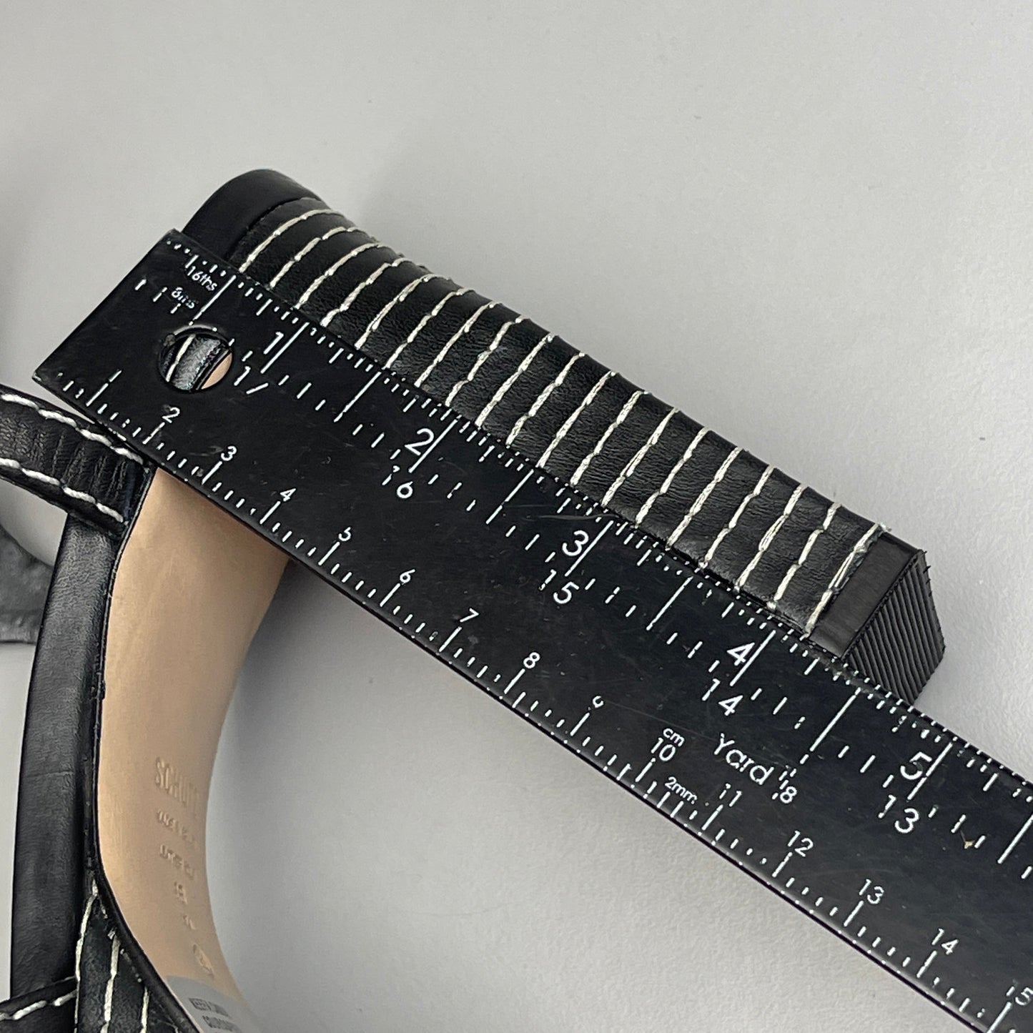 SCHUTZ Keefa Casual Women's Leather Sandal Black Platform 4" Heel Shoes Sz 7B (New)