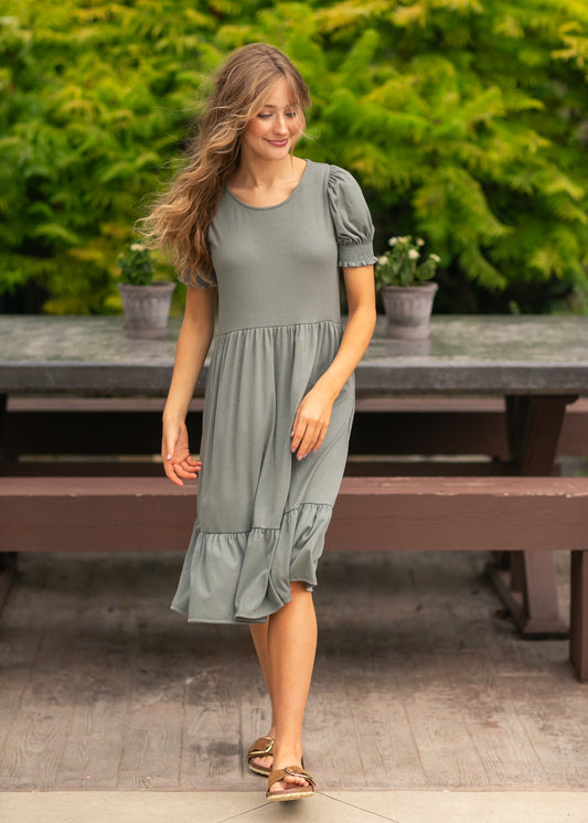 Jess Short Sleeve Midi Dress - FINAL SALE