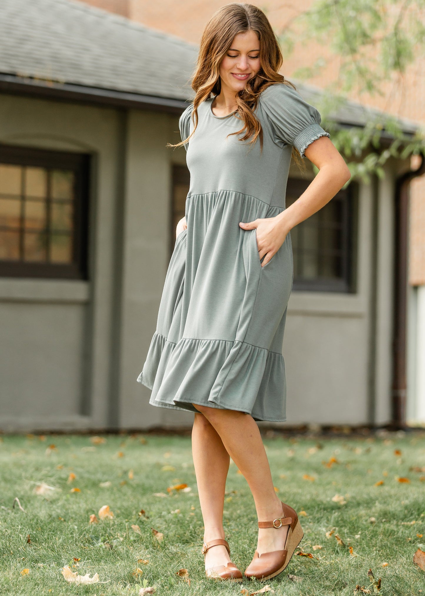 Jess Short Sleeve Midi Dress - FINAL SALE