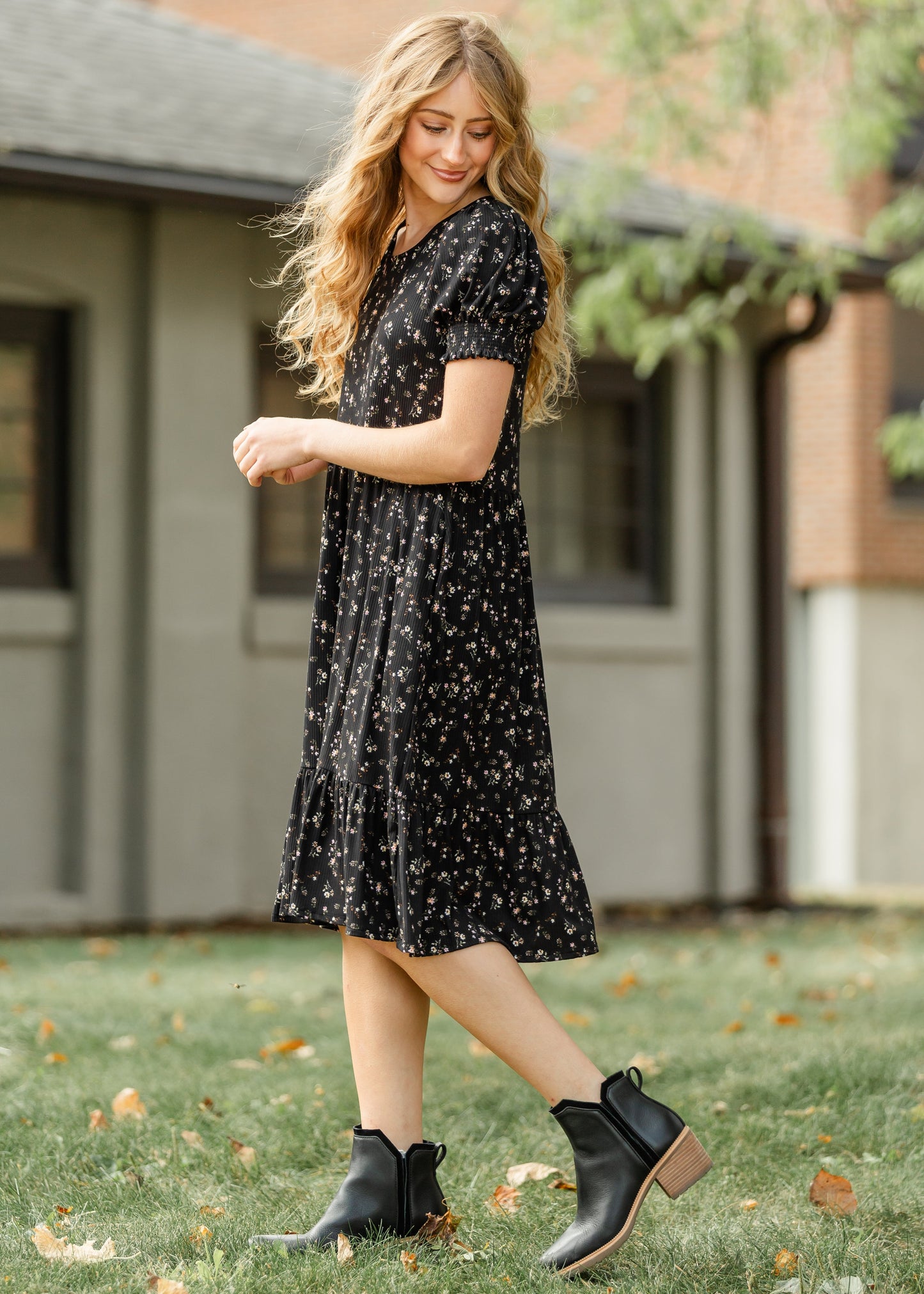 Jess Short Sleeve Midi Dress - FINAL SALE