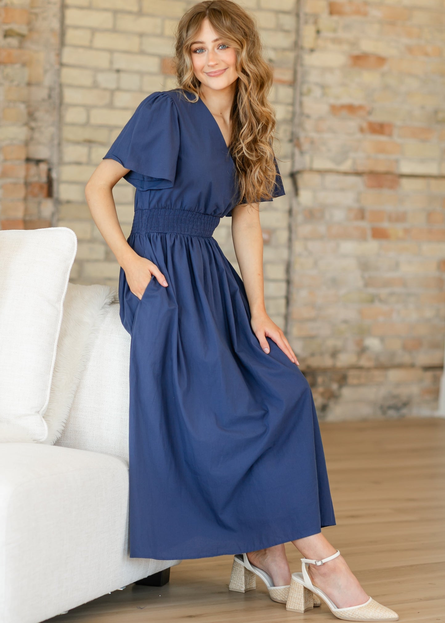 Montie Flutter Sleeve Maxi Dress  - FINAL SALE