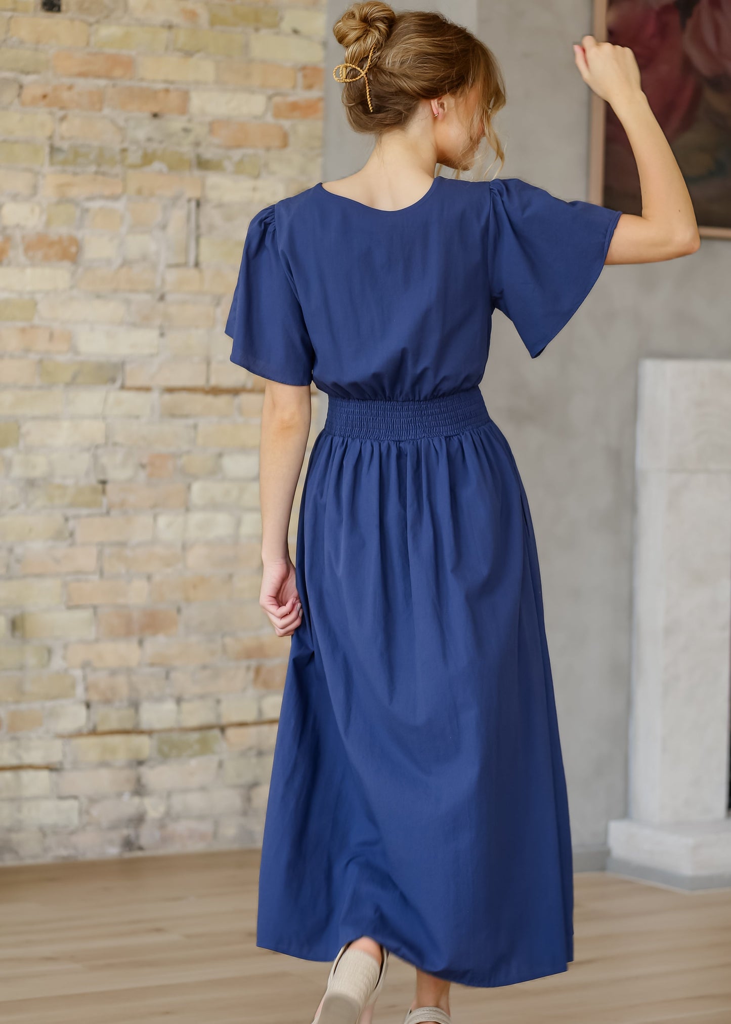 Montie Flutter Sleeve Maxi Dress  - FINAL SALE