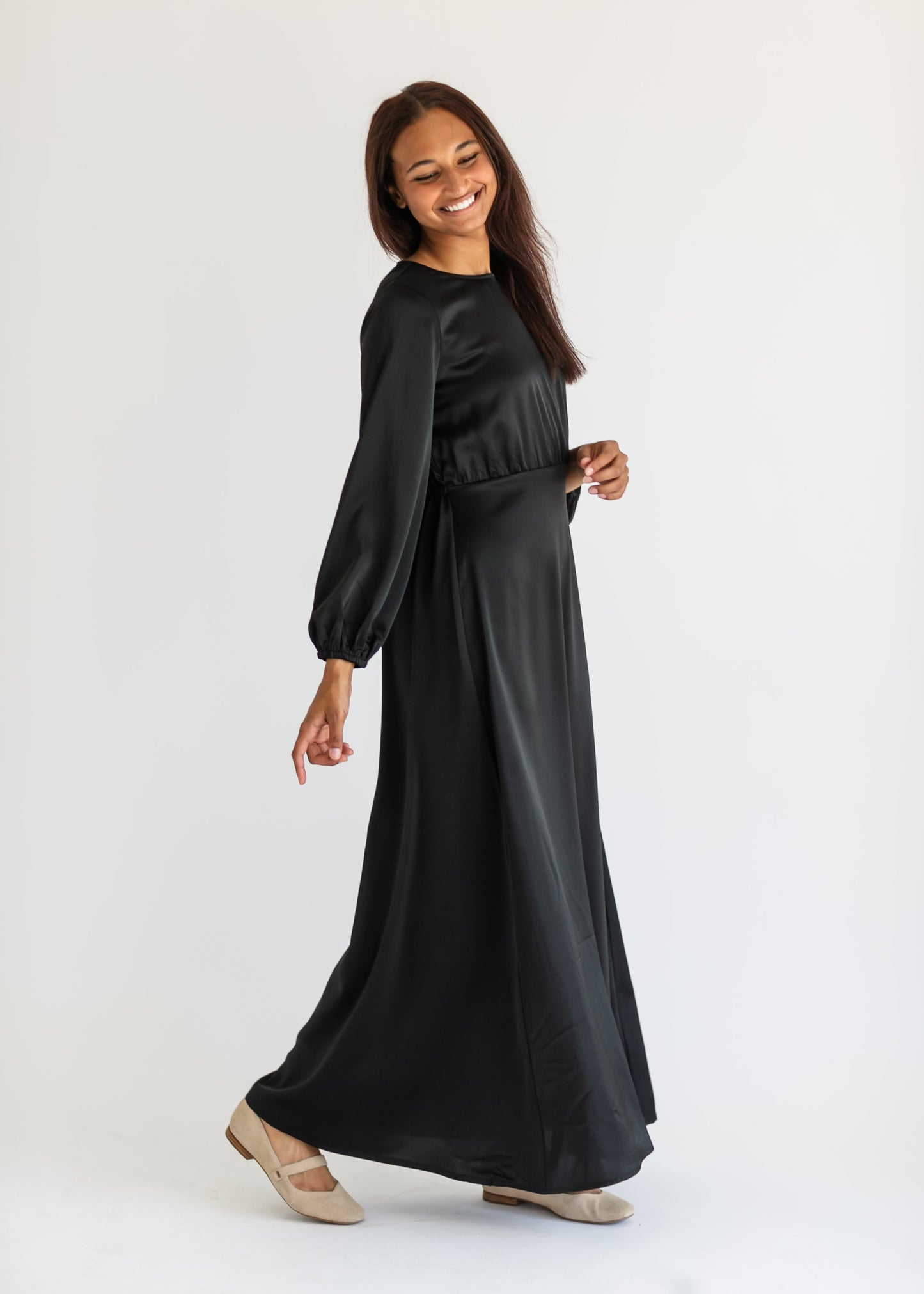 Muriel Satin Maxi Dress - FINAL SALE