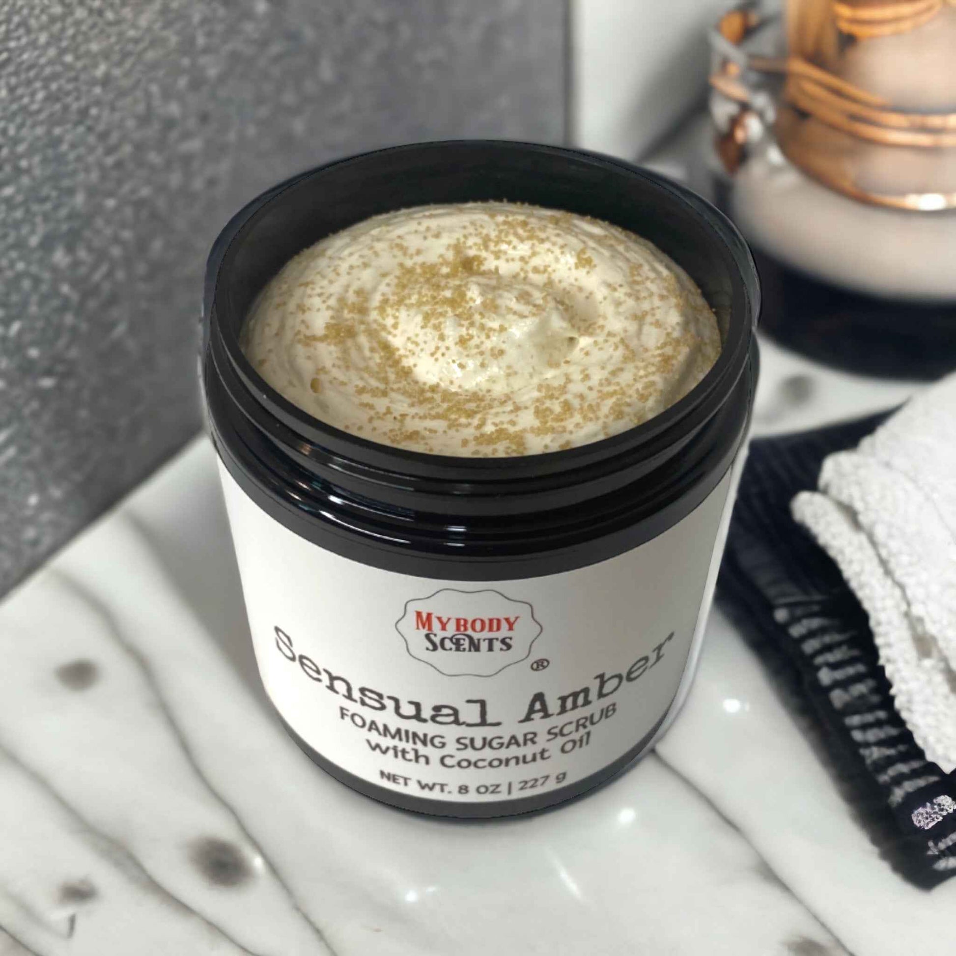 Luxury Foaming Body Scrubs Sensual Amber