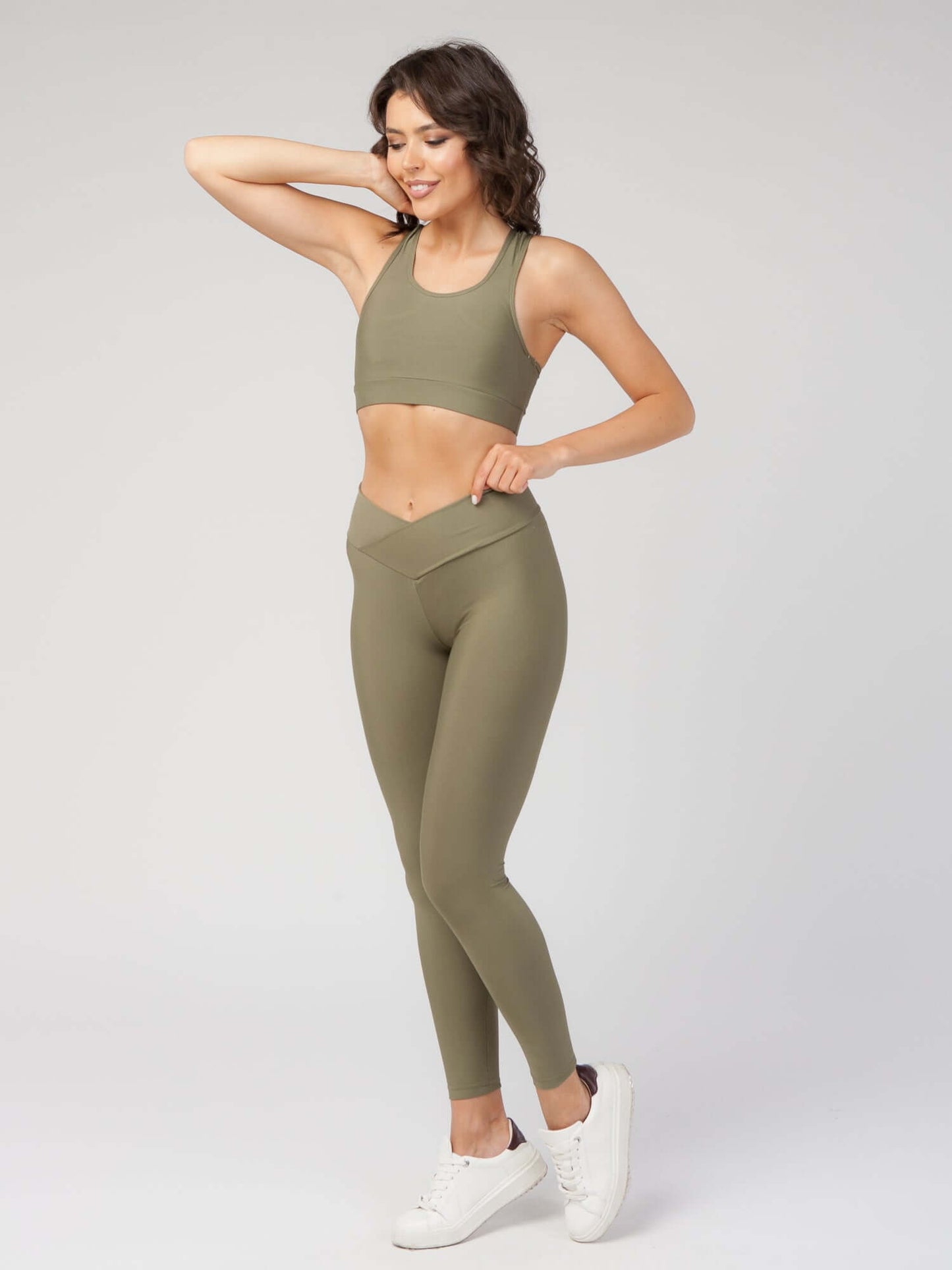 V Front High Waist Legging