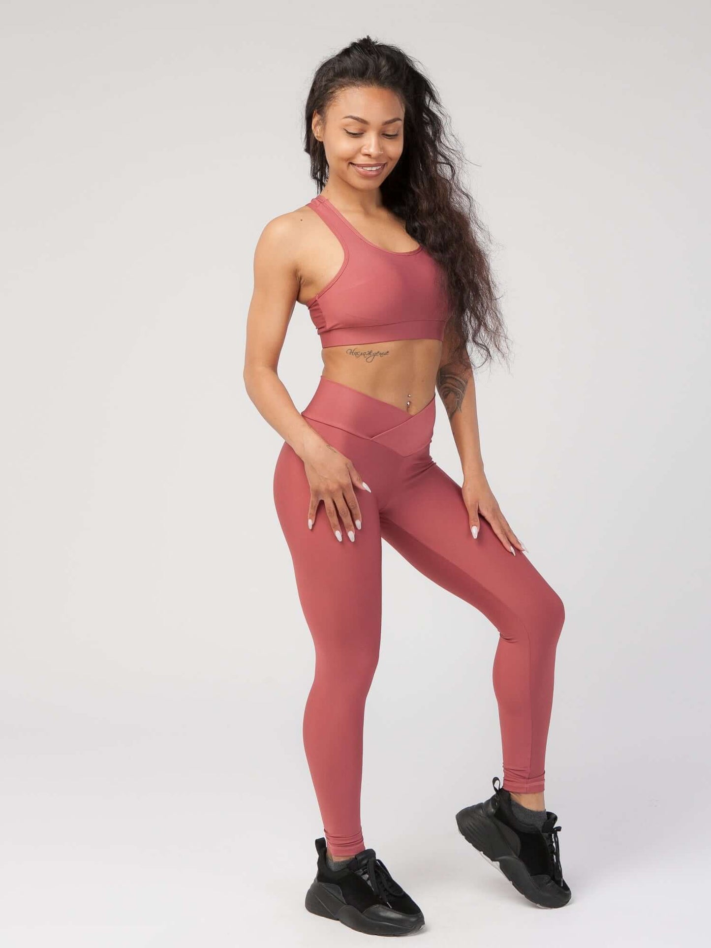 V Front High Waist Legging
