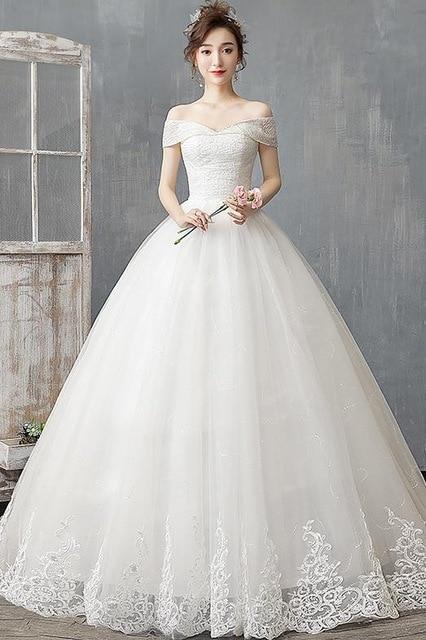 Sexy Off The Shoulder Short Sleeve Wedding Dress