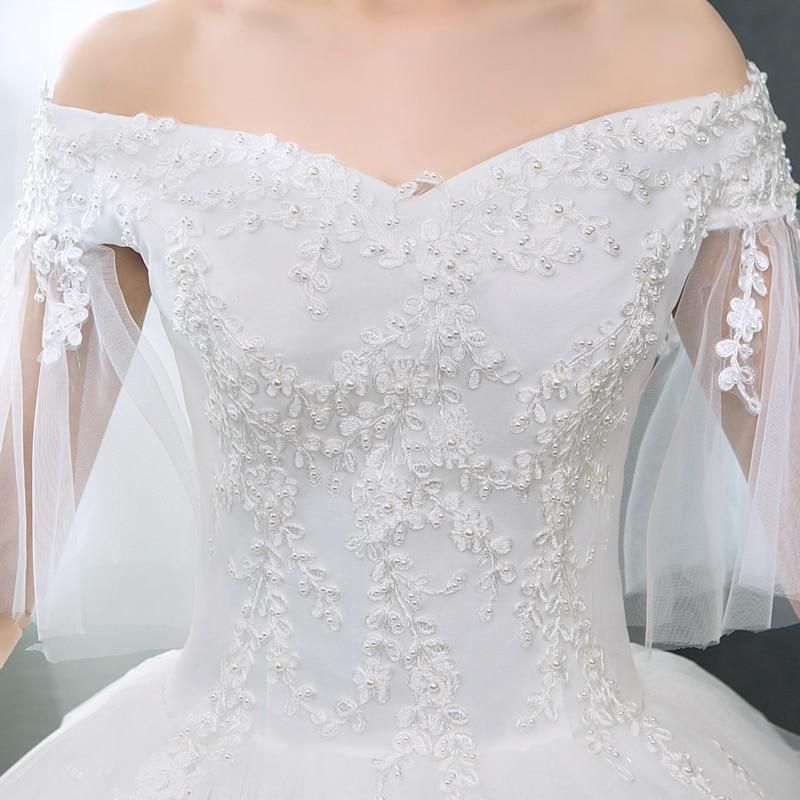 Sexy Off Shoulder Wedding Dress Korean Style