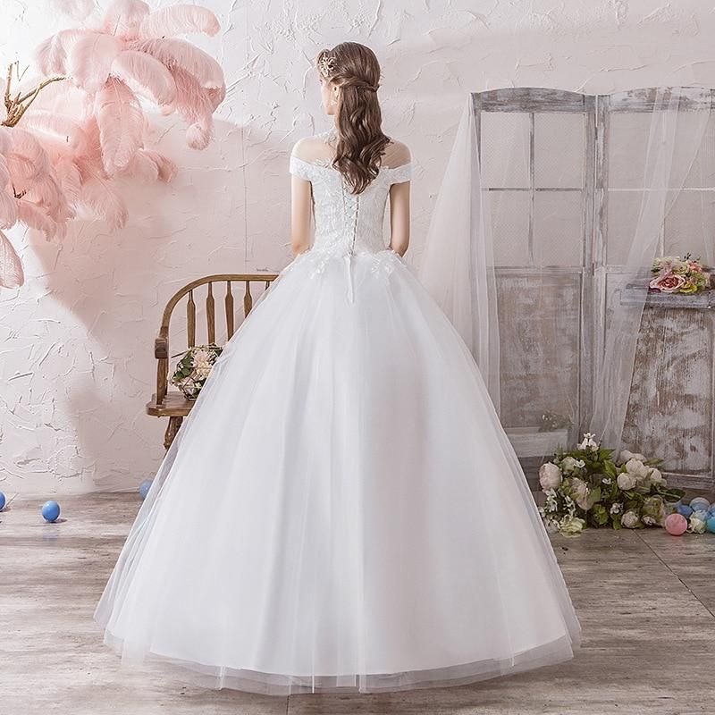 Vintage High Neck Luxury Wedding Dress with Short Sleeve