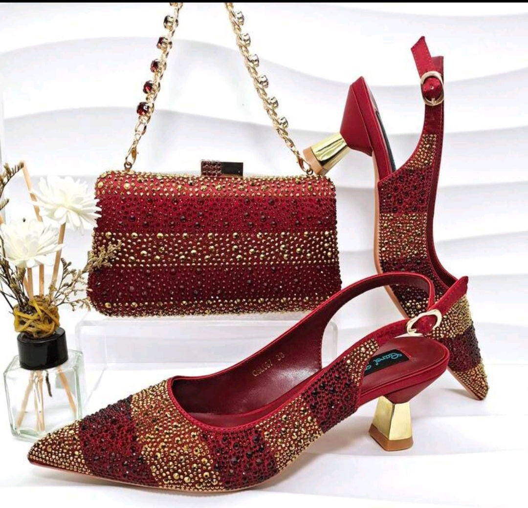 New Sale Italian Design Shoes With Matching Set- ED101