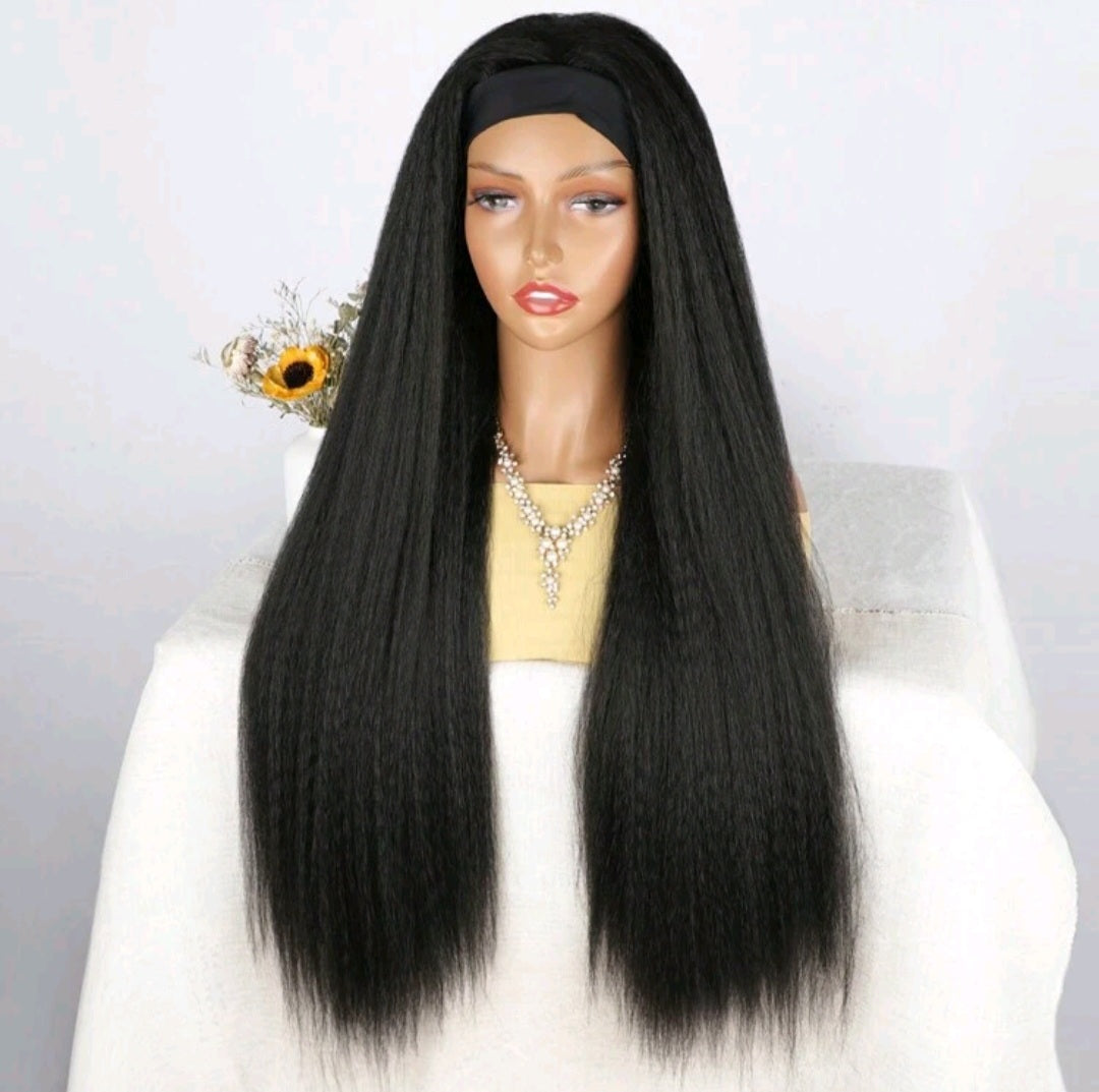 LydiaMFashions Kinky Straight Headband Wig new