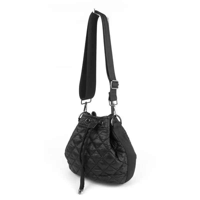 The Sutton Puffer Bucket Bag | 3 Color Options Black