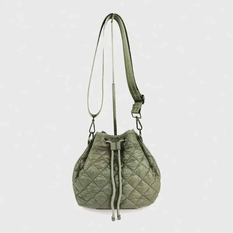 The Sutton Puffer Bucket Bag | 3 Color Options Olive