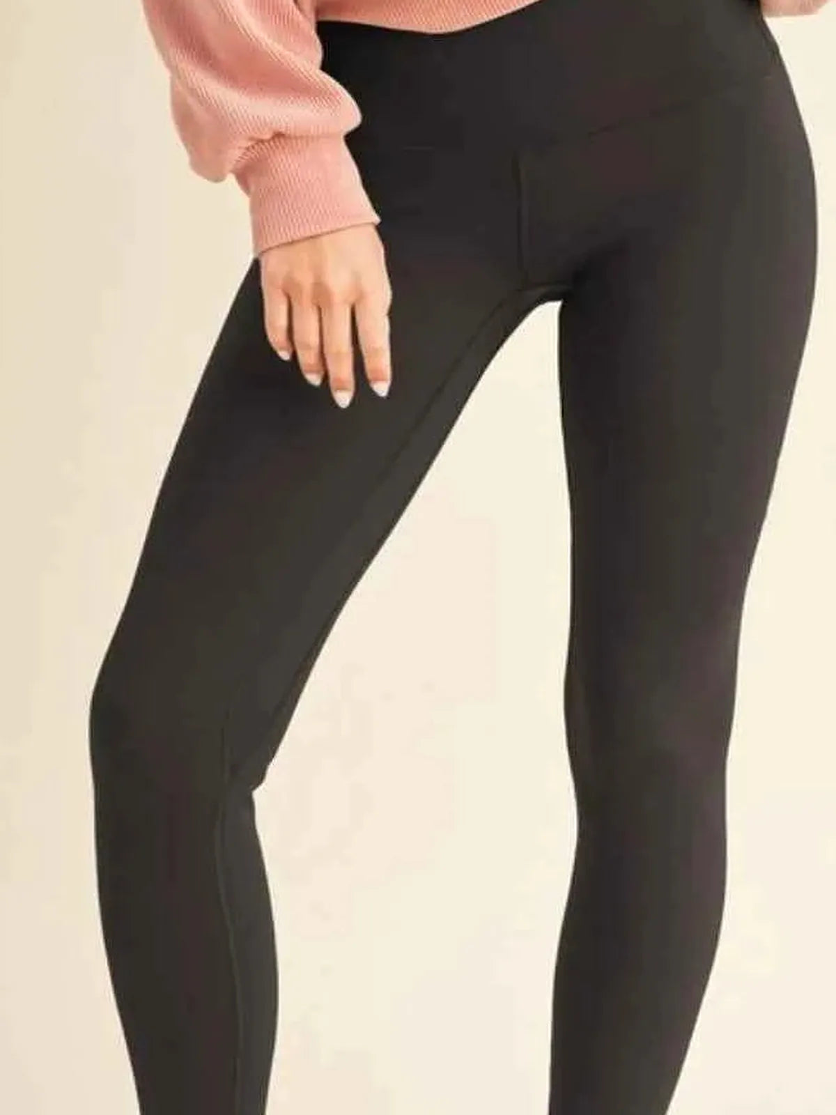 Black Fleece Lined High Waisted Leggings